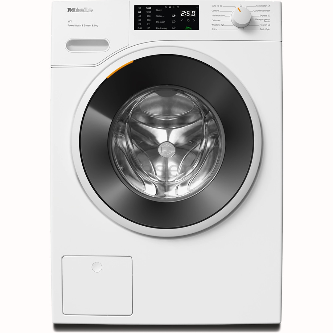 Miele W1 PowerWash & Steam, 9 kg, gylis 64,3 cm, 1400 aps./min. - Skalbimo mašina