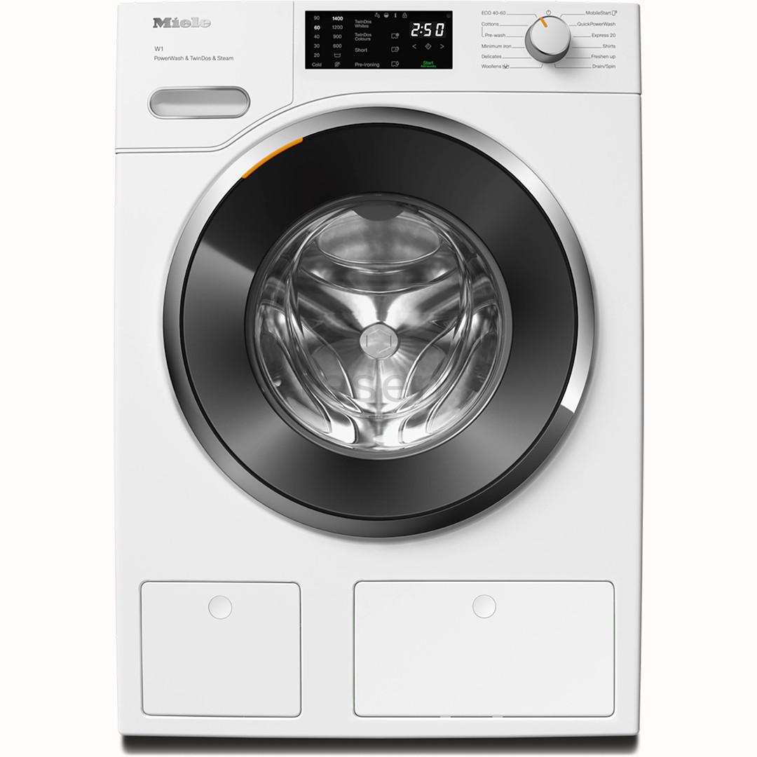 Miele W1 PowerWash & TwinDos & Steam, 9 kg, gylis 64,3 cm, 1400 aps./min. - Skalbimo mašina