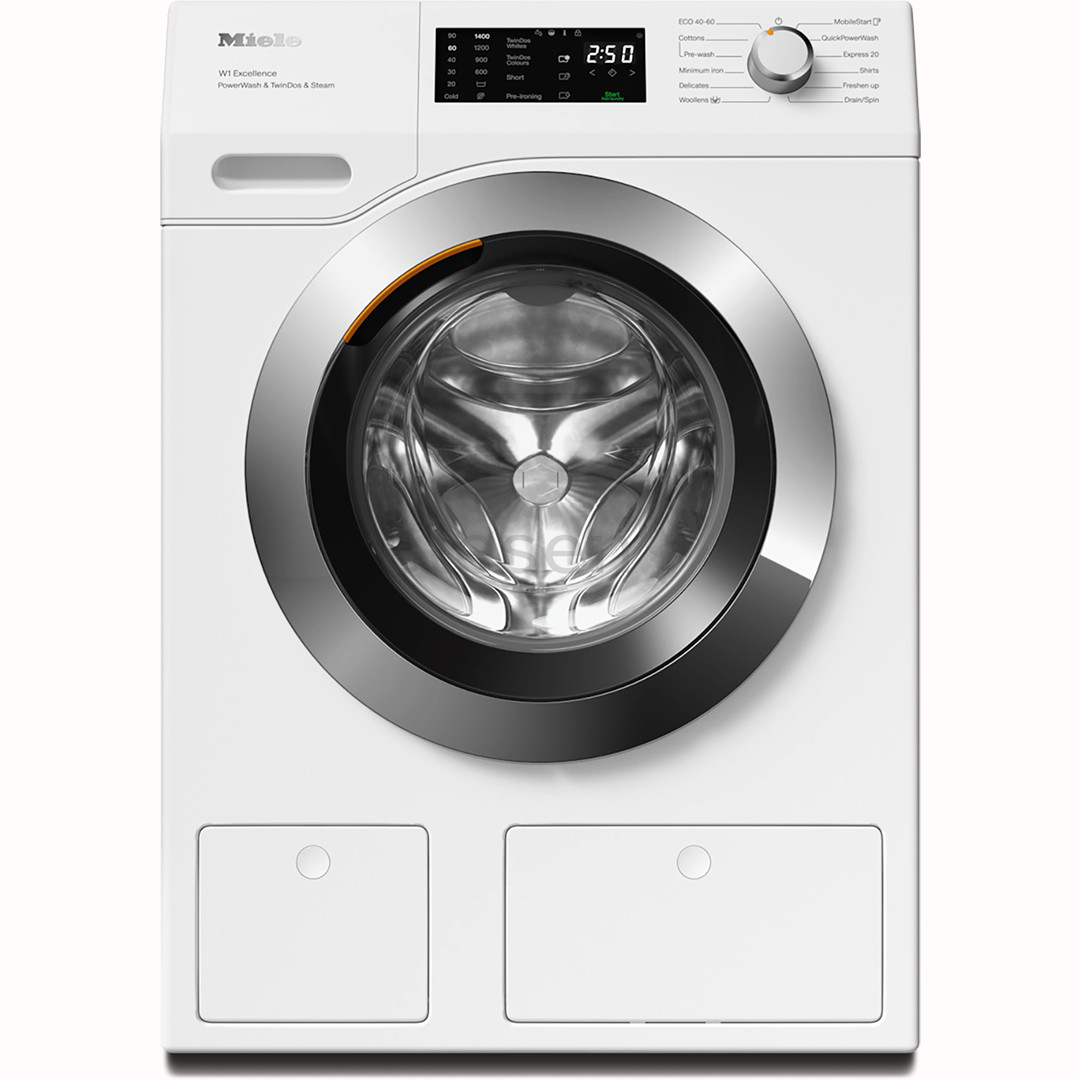 Miele W1 Excellence PowerWash & TwinDos & Steam, 9 kg, gylis 60 cm, 1400 aps./min. - Skalbimo mašina