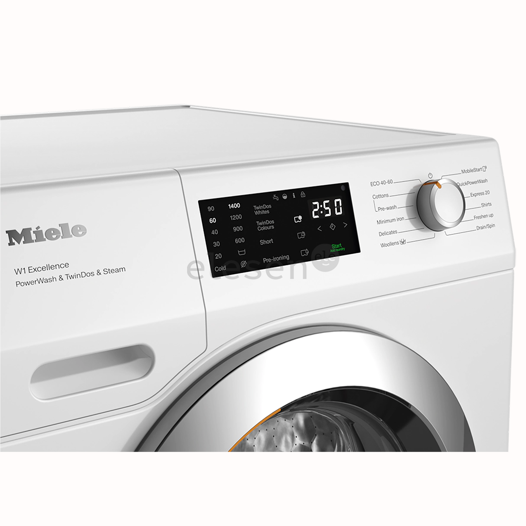 Miele W1 Excellence PowerWash & TwinDos & Steam, 9 кг, глубина 60 см, 1400 об/мин - Стиральная машина с передней загрузкой