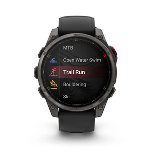 Garmin Fenix 8 Pro, 47 mm, titano, pilkas/juodas - Sportinis laikrodis