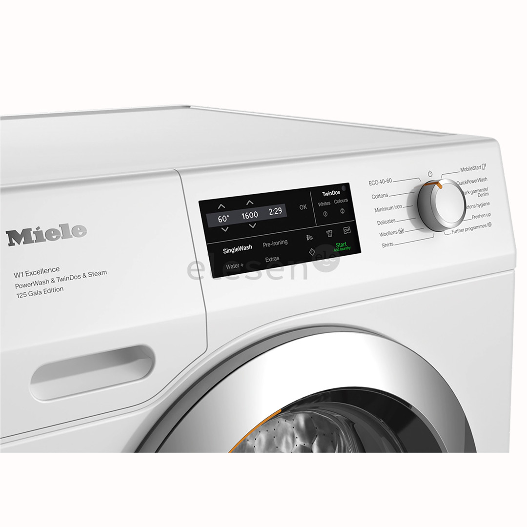 Miele W1 Excellence 125 Gala Edition, 9 kg, gylis 60 cm, 1600 aps./min. - Skalbimo mašina
