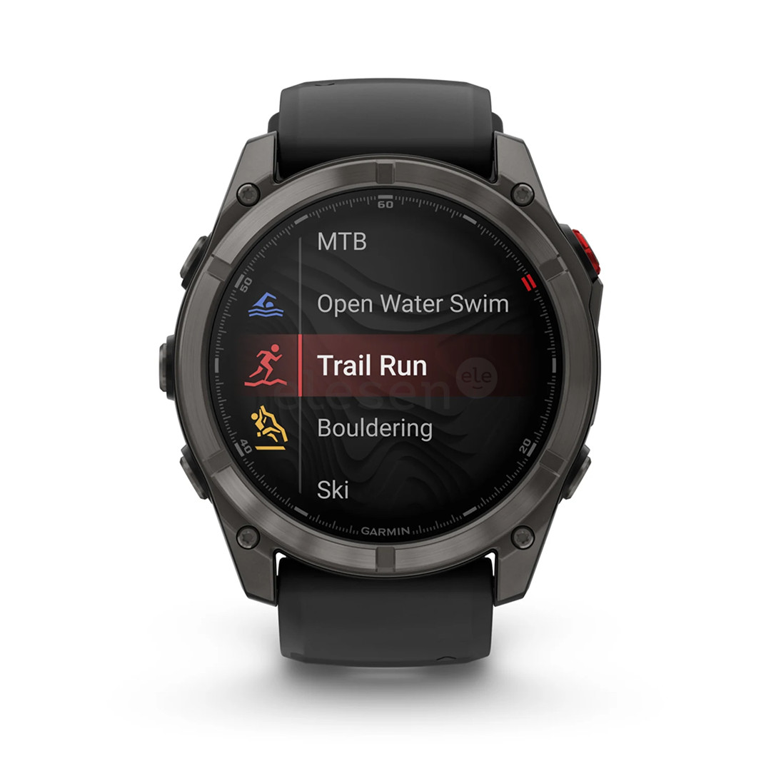 Garmin Fenix 8 Pro, 51 mm, titano, pilkas - Sportinis laikrodis