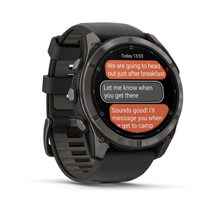 Garmin Fenix 8 Pro, 51 mm, titano, pilkas - Sportinis laikrodis