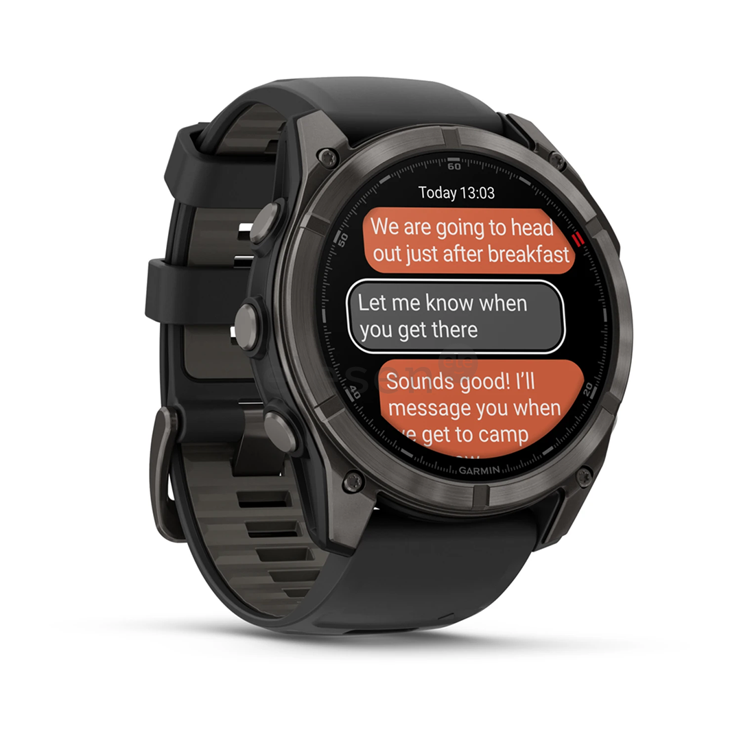 Garmin Fenix 8 Pro, 51 mm, titano, pilkas - Sportinis laikrodis