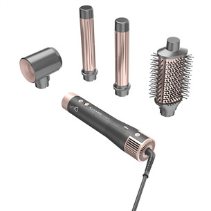 GA.MA Aura UniQ, 1500 W, tamsiai pilkos/rožinės - Plaukų formavimo šukos GH0113