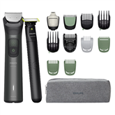 Philips All-in-One Trimmer 9000 Series, Wet & Dry, 15-in-1, pilka - Plaukų kirpimo mašinėlė + OneBlade