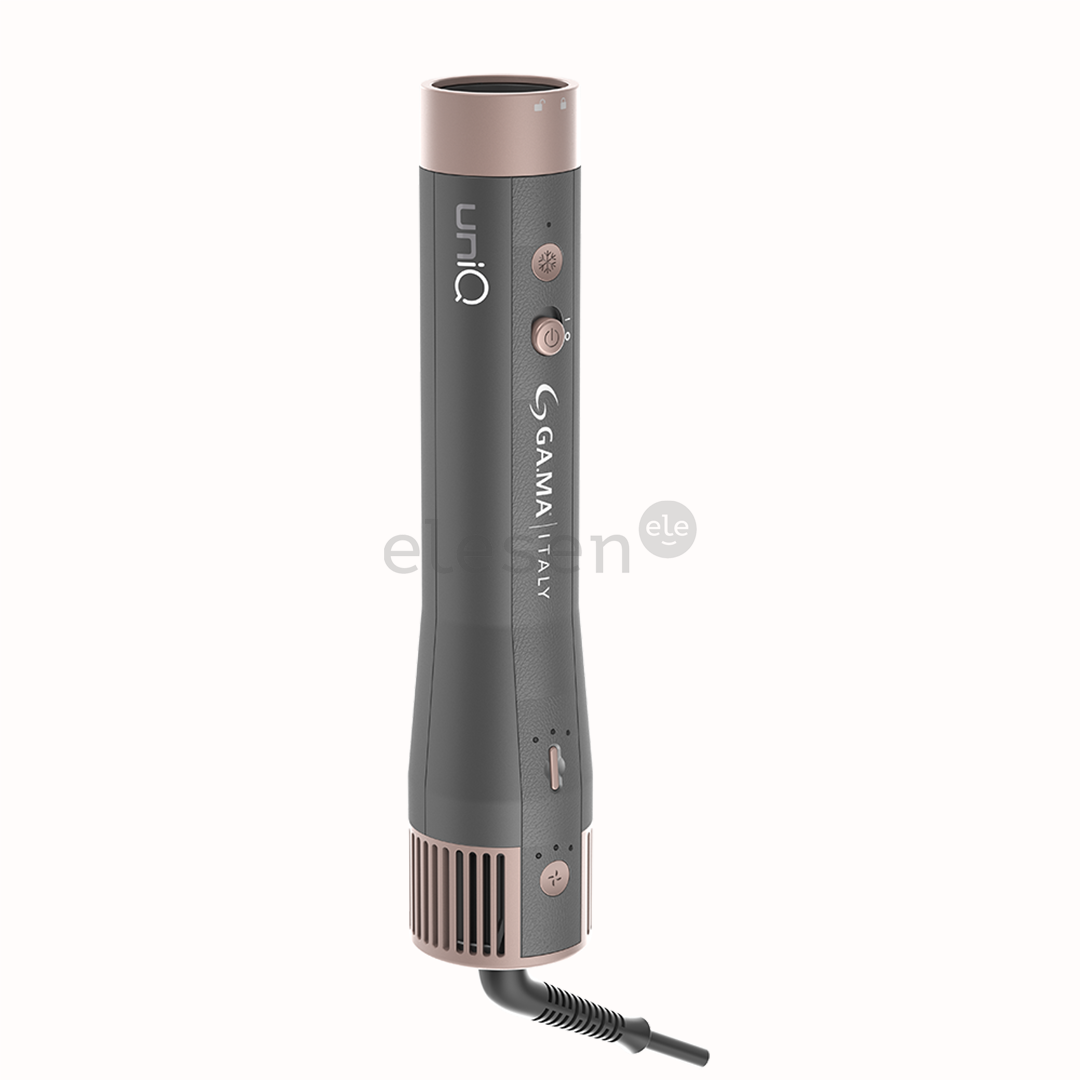 GA.MA Vibrance UniQ, 1500 W, tamsiai pilkos/rožinės - Plaukų formavimo šukos