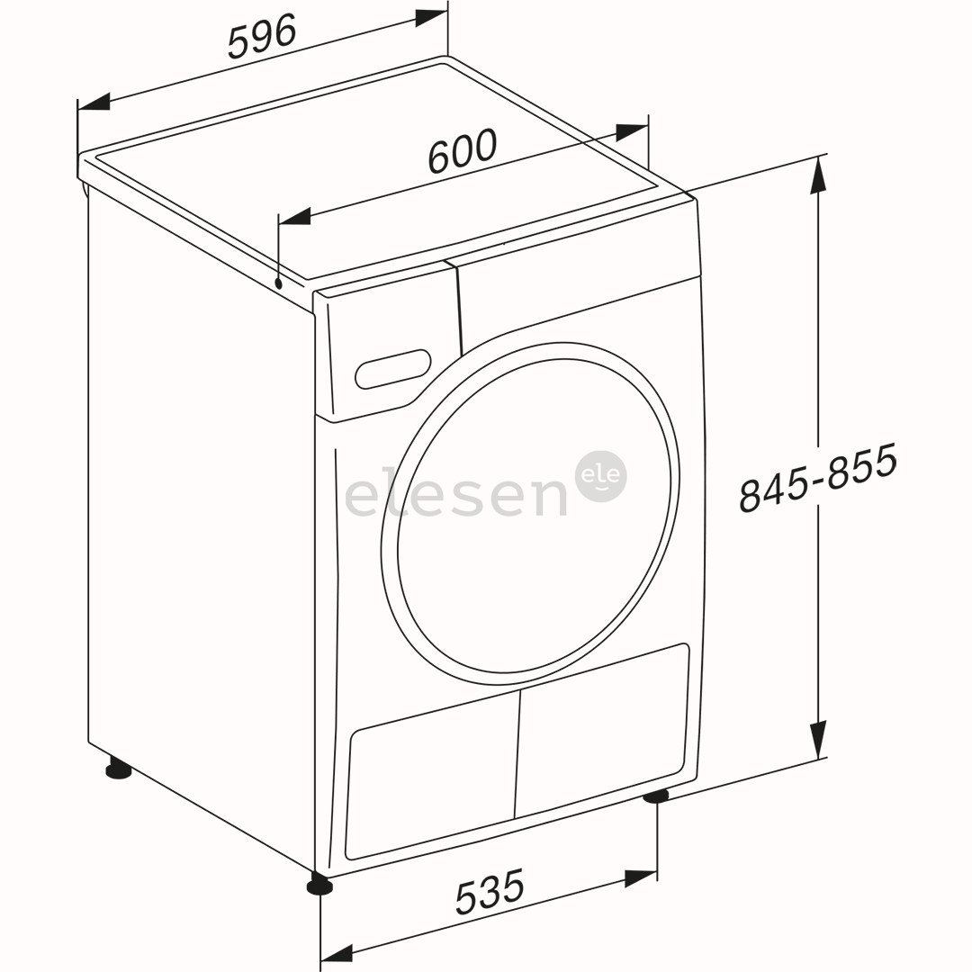 Miele T1 EcoSpeed, 9 кг, глубина 64,3 см - Сушильная машина