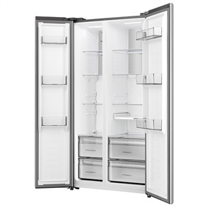 Hisense, Total No Frost, 527 L, aukštis 179 cm, pilkas - SBS Šaldytuvas