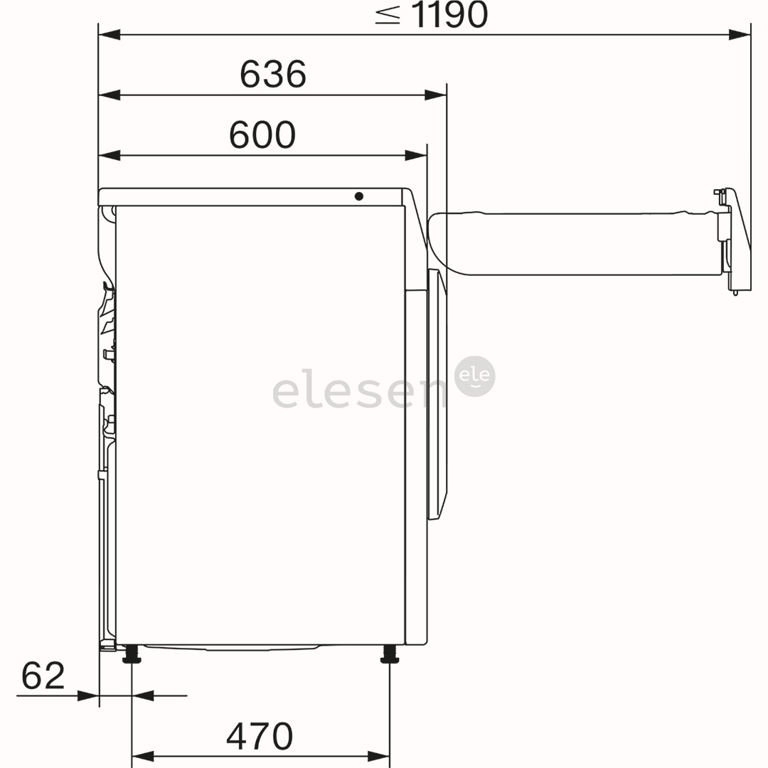 Miele T1 Excellence EcoSpeed, 9 kg, gylis 60 cm - Džiovyklė