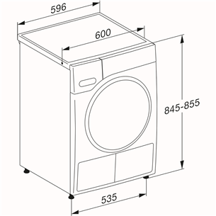 Miele T1 EcoSpeed & Steam 125 Gala Edition, 9 кг, глубина 65,5 см - Сушильная машина