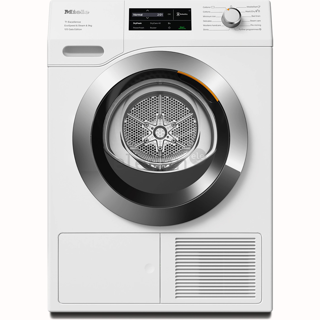 Miele T1 Excellence EcoSpeed & Steam 125 Gala Edition, 9 kg, gylis 60 cm - Džiovyklė