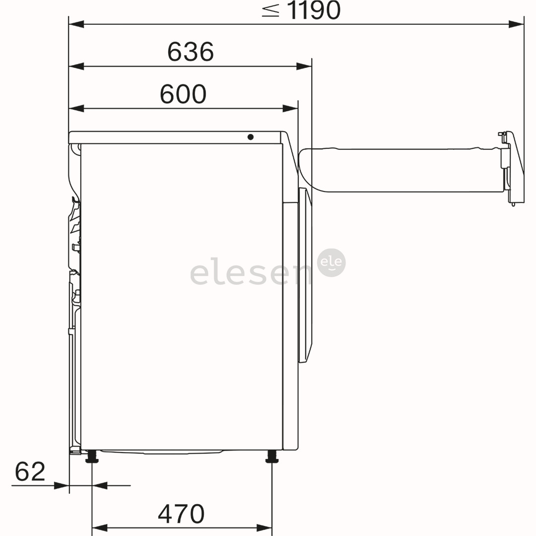 Miele T1 Excellence EcoSpeed, 8 kg, gylis 60 cm - Džiovyklė