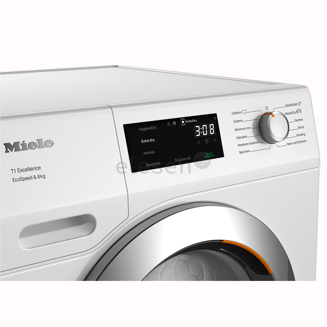Miele T1 Excellence EcoSpeed, 8 kg, gylis 60 cm - Džiovyklė