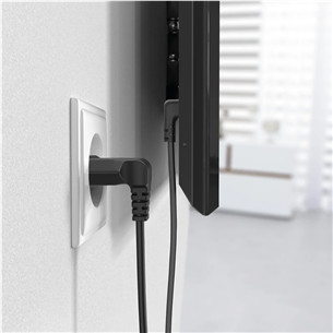 Hama Power Cord, 2-pin 90°, 1,5 m, black - Power cable