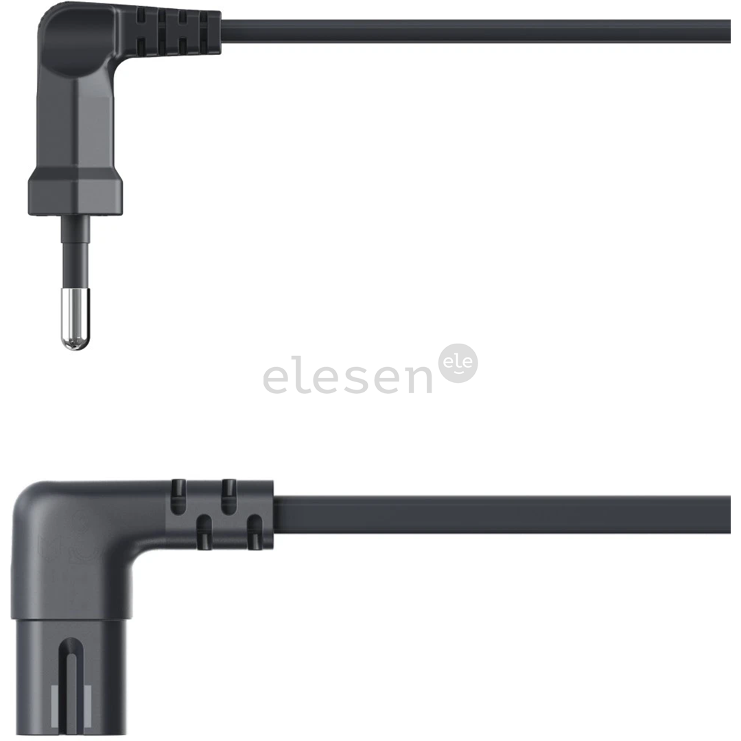 Hama Power Cord, 2-pin 90°, 3 м, черный - Кабель питания