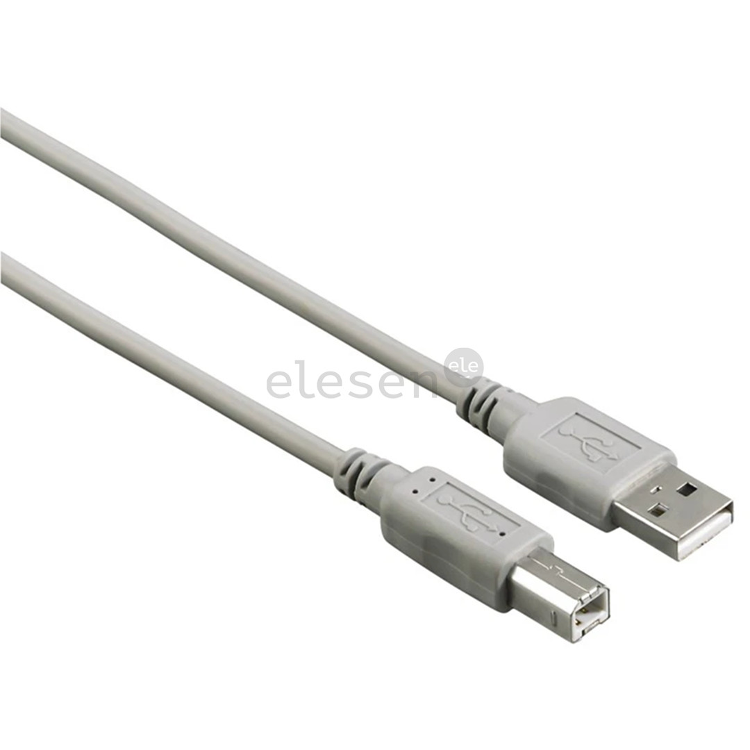 Hama USB 2.0 Cable, USB-A - USB-B, 1.5 m, gray - Cable