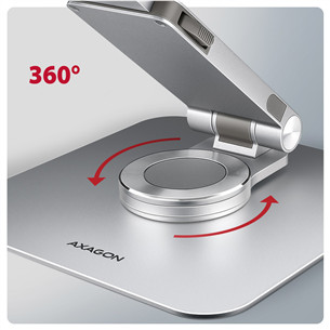 Axagon STND-LR, 10''-16", 360°, алюминий - Подставка для ноутбука