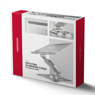 Axagon STND-LR, 10''-16", 360°, алюминий - Подставка для ноутбука