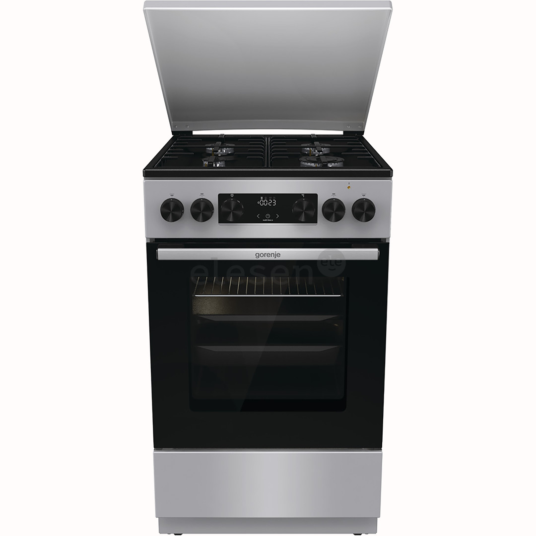 Gorenje, 70 L, width 50 cm, grey - Gas cooker with electric oven