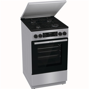 Gorenje, 70 L, width 50 cm, grey - Gas cooker with electric oven