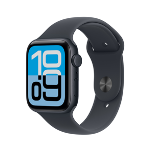Apple Watch SE 3, 44 mm, GPS + Cellular, sport band, S/M, midnight aluminium / midnight - Smart watch MEPH4ET/A