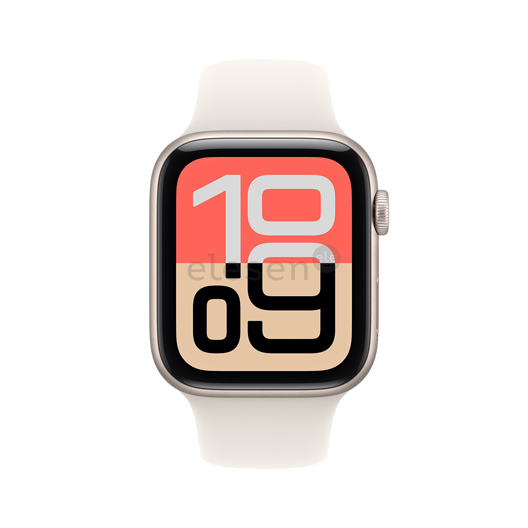 Apple Watch SE 3, 44 mm, GPS + Cellular, sport band, M/L, starlight aluminium / starlight - Smart watch