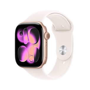 Apple Watch 11, 42 mm, GPS, S/M, rožinio aukso spalvos - Išmanusis laikrodis MEU04ET/A