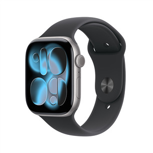 Apple Watch 11, 46 mm, GPS, M/L, tamsiai pilkas - Išmanusis laikrodis MEV44ET/A