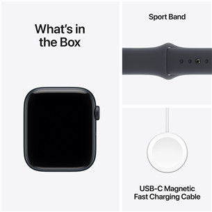 Apple Watch SE 3, 40 mm, GPS, sport band, M/L, midnight aluminium / midnight - Smart watch