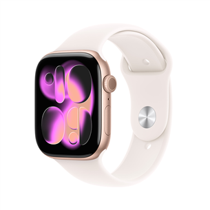 Apple Watch 11, 46 mm, GPS + Cellular, M/L, rose gold - Smartwatch MFCJ4ET/A