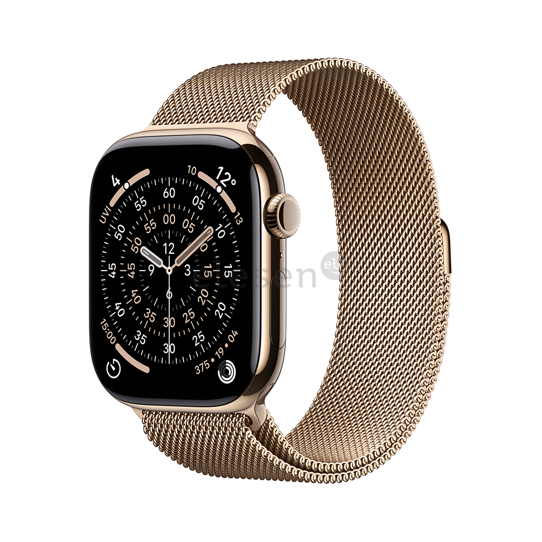 Apple Watch 11, 46 mm, GPS + Cellular, Milanese loop, S/M, gold titanium - Smartwatch