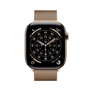 Apple Watch 11, 46 mm, GPS + Cellular, Milanese loop, S/M, gold titanium - Smartwatch