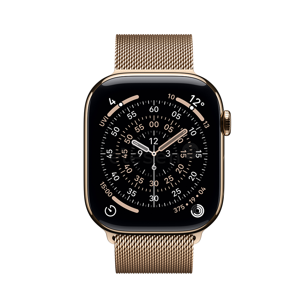 Apple Watch 11, 46 mm, GPS + Cellular, Milanese loop, M/L, gold titanium - Smartwatch