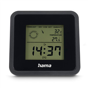 Hama Borneo, black - Thermometer / Hygrometer 00185890