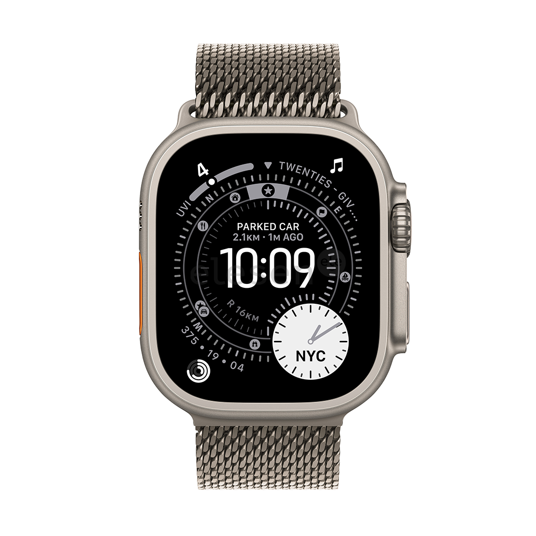 Apple Watch Ultra 3, 49 mm, Titanium Milanese Loop, Small, natural titanium - Smartwatch