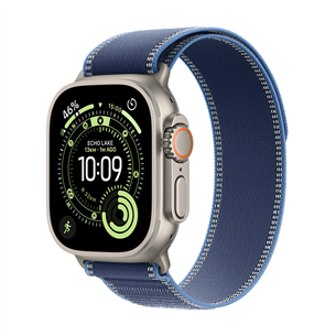 Apple Watch Ultra 3, 49 mm, Trail Loop, S/M, natural titanium / bright blue- Smartwatch MEWR4ET/A