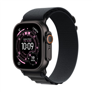 Apple Watch Ultra 3, 49 mm, Alpine Loop, Medium, juodo titano/juodas - Išmanusis laikrodis MF0V4ET/A