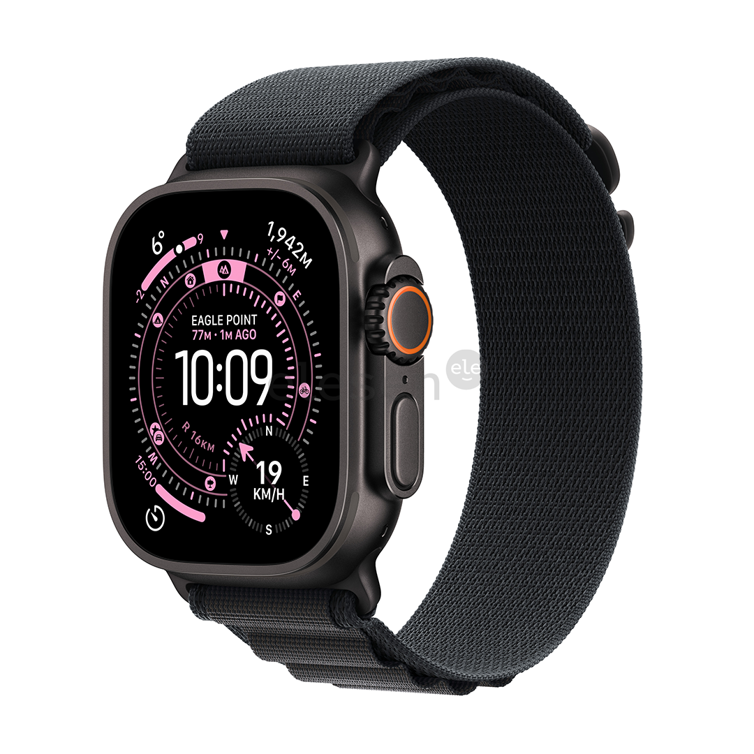 Apple Watch Ultra 3, 49 mm, Alpine Loop, Medium, black titanium / black - Smartwatch