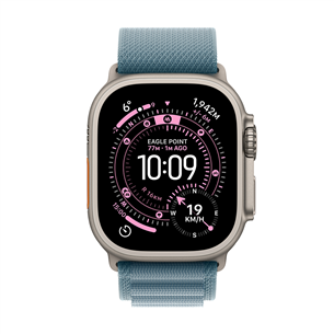 Apple Watch Ultra 3, 49 mm, Alpine Loop, Medium, natural titanium / light blue - Smartwatch