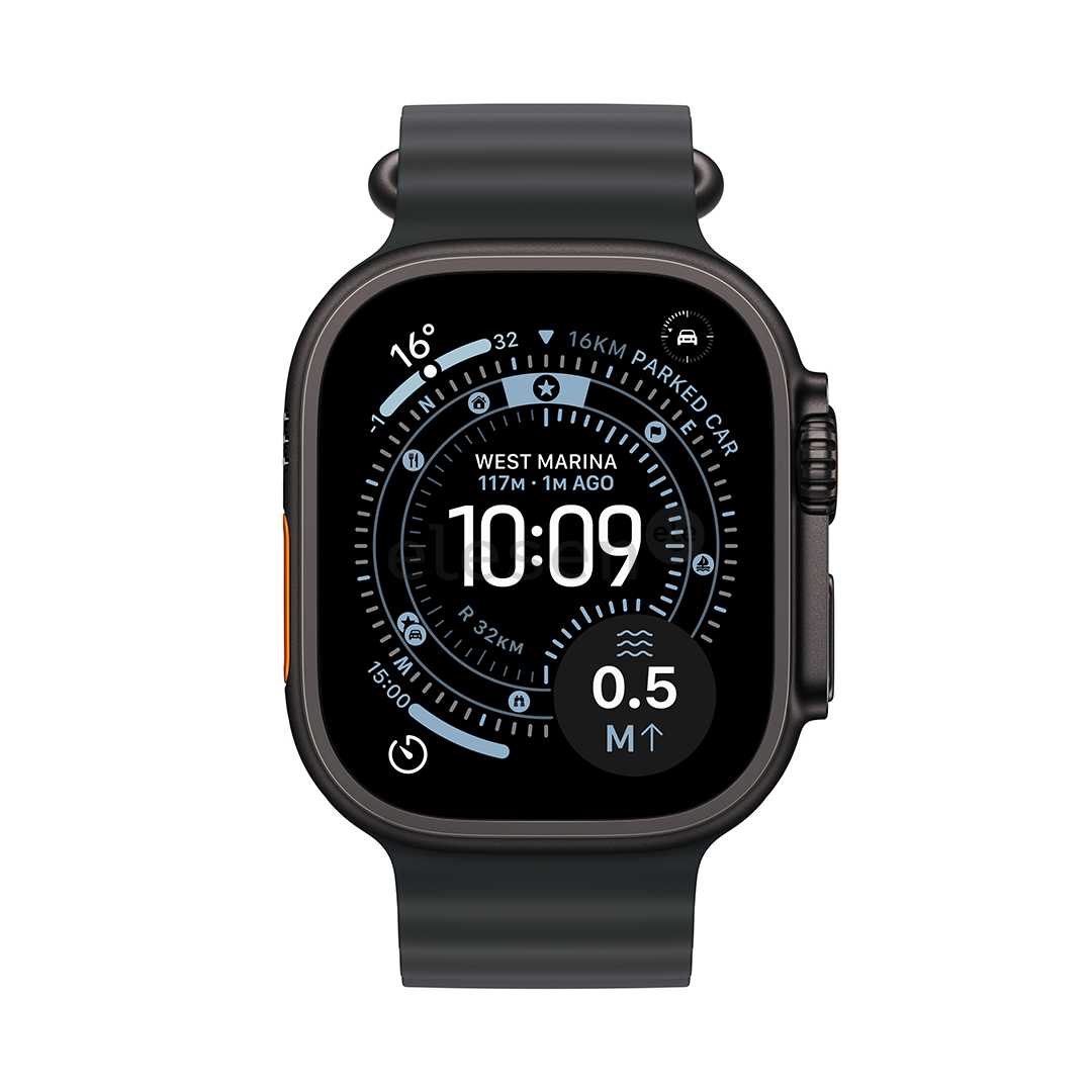 Apple Watch Ultra 3, 49 mm, Ocean Band, black titanium / black - Smartwatch