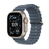 Apple Watch Ultra 3, 49 mm, Ocean Band, natural titanium / anchor blue - Smartwatch