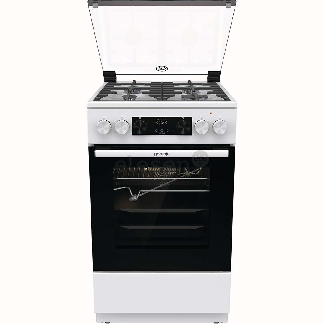 Gorenje, 70 л, ширина 50 см, белый - Газовая плита с электрической духовкой