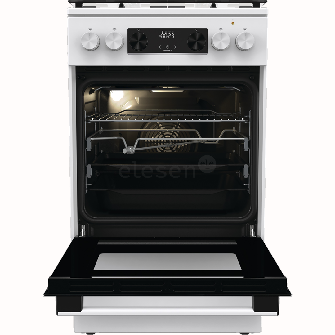Gorenje, 70 л, ширина 50 см, белый - Газовая плита с электрической духовкой