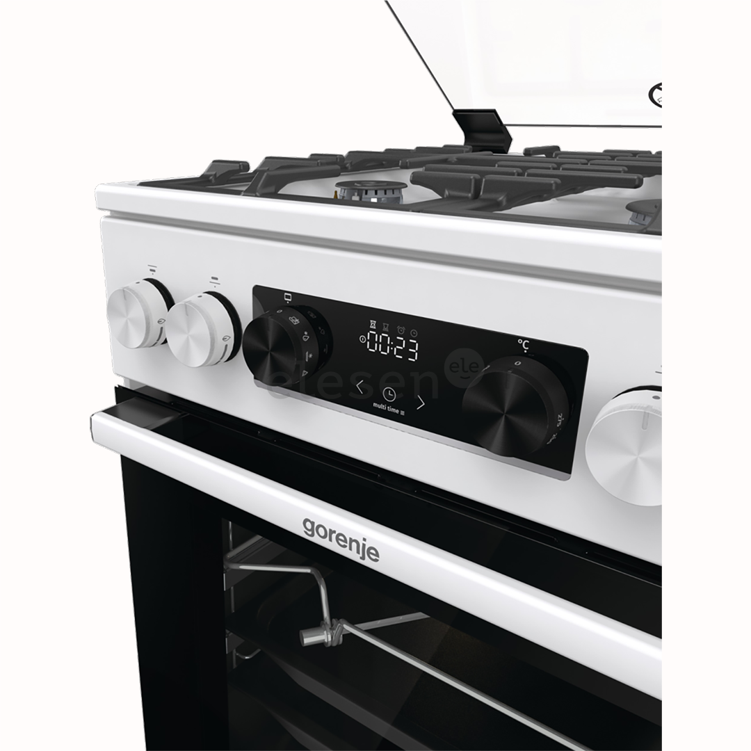 Gorenje, 70 л, ширина 50 см, белый - Газовая плита с электрической духовкой