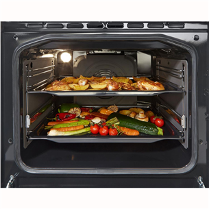 Gorenje, 70 л, ширина 50 см, белый - Газовая плита с электрической духовкой