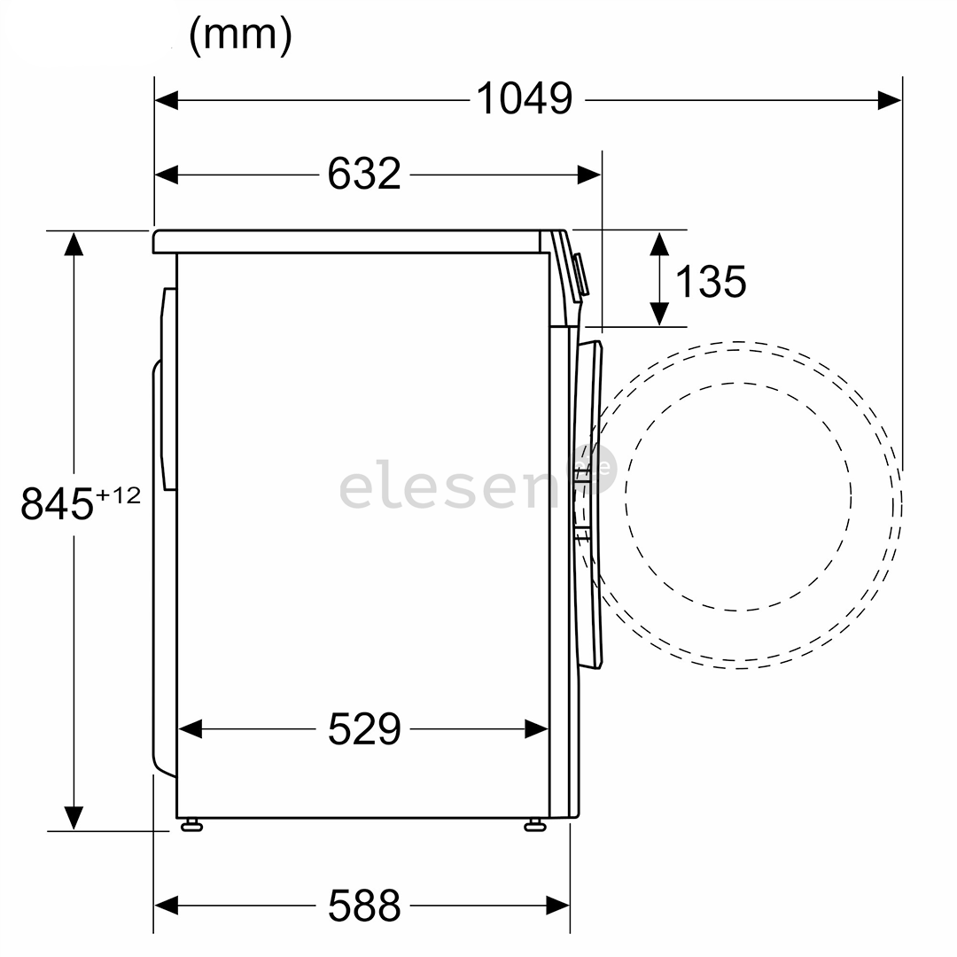 Bosch Series 6, 10 kg, gylis 58,8 cm, 1400 aps./min. - Skalbimo mašina