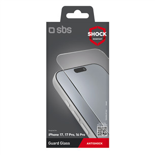 SBS Glass Screen Protector, iPhone 17/17 Pro/16 Pro, transparent - Screen protector