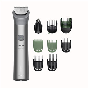 Philips All-in-One Trimmer 5000 Series, 10-in-1, pilka - Plaukų kirpimo mašinėlė MG5931/15
